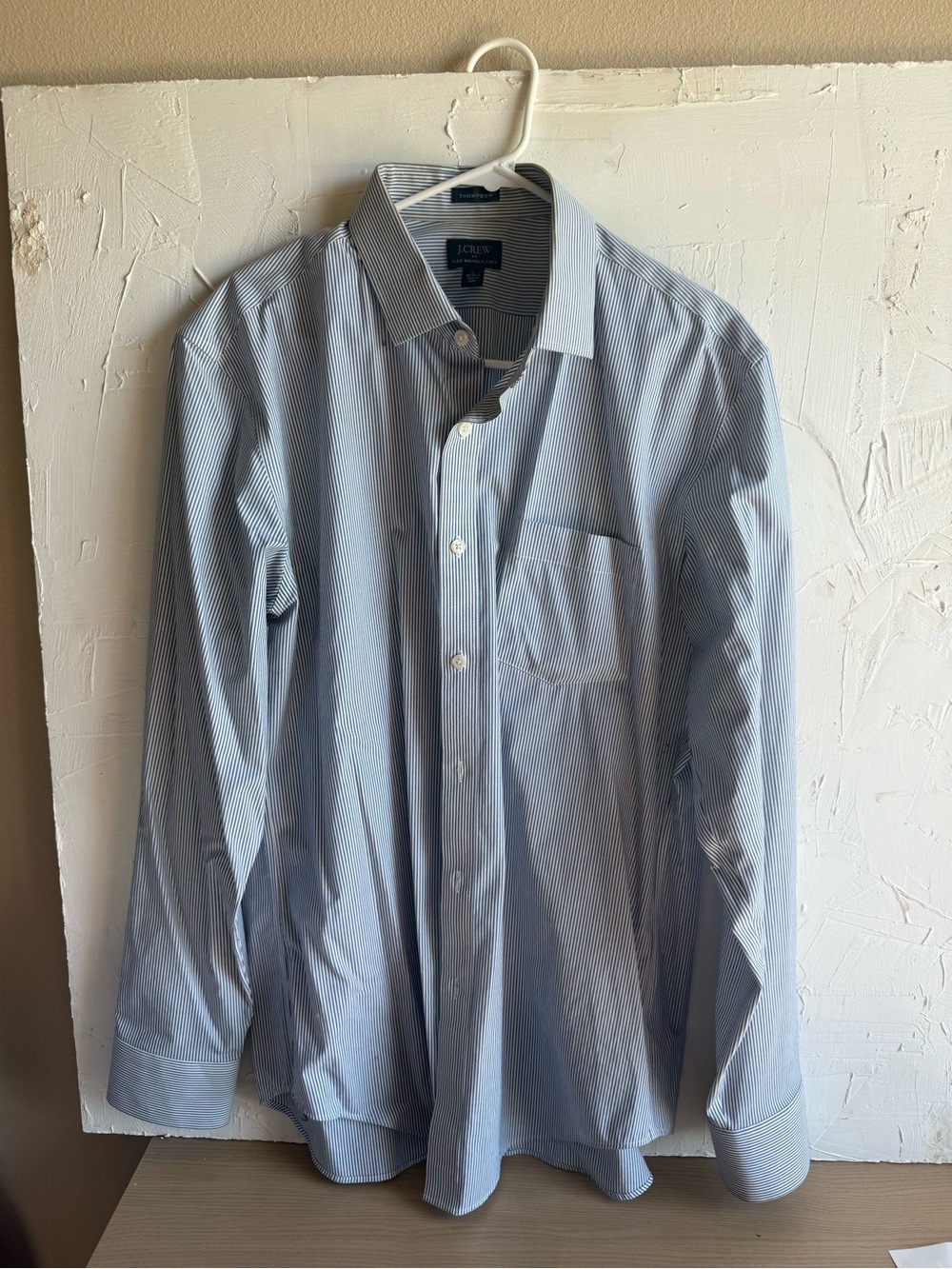 J. Crew Light Blue Pinstripe Dress Shirt